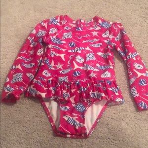😍 Cat & Jack 5T pink swimsuit snap closure